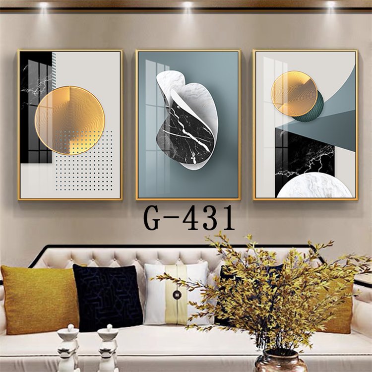 客厅装饰画 铝合金框 晶瓷画 G-431