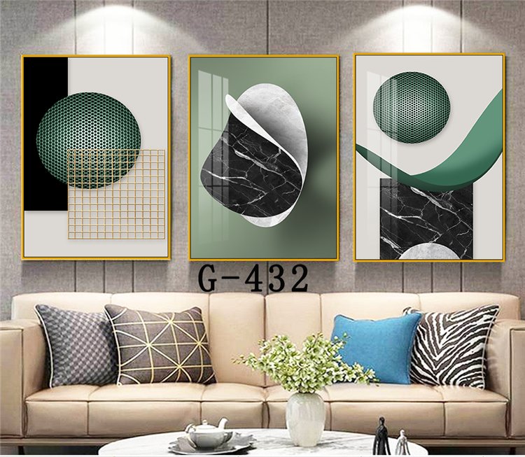 客厅装饰画 铝合金框 晶瓷画 G-432