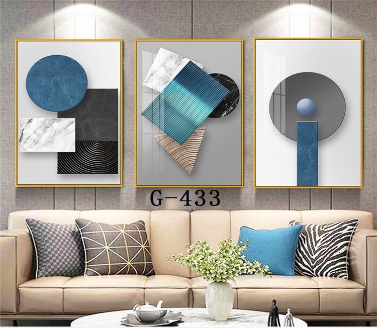 客厅装饰画 铝合金框 晶瓷画 G-433